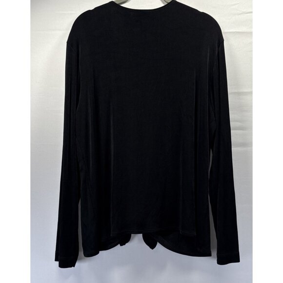 Chicos Travelers Women's Cardigan Jacket Size XL Tie Front Long Sleeve Stretch - Picture 2 of 5